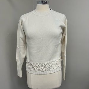 D. Exterior Cashmere Blend Women’s Sweater in White